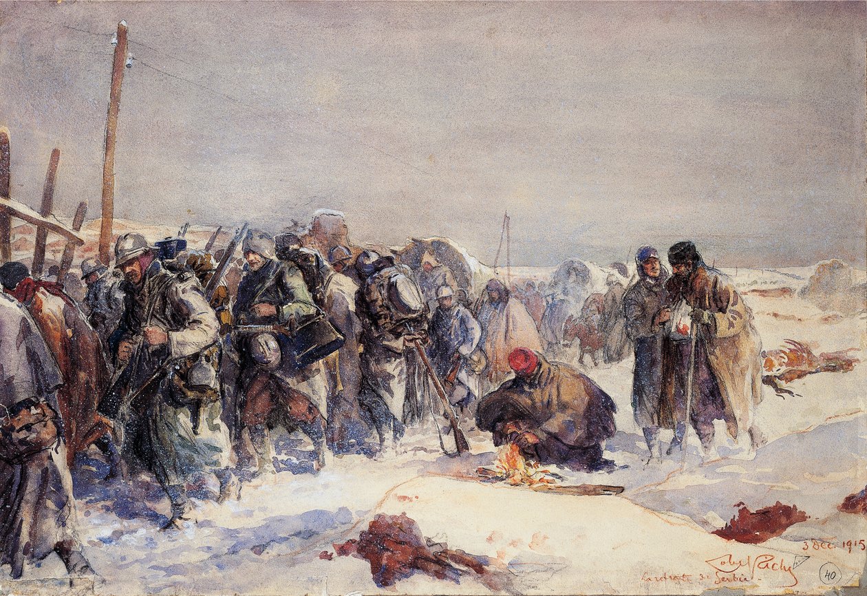 El ejército austro-húngaro se retira del frente serbio, 3 de diciembre de Almery Lobel Riche