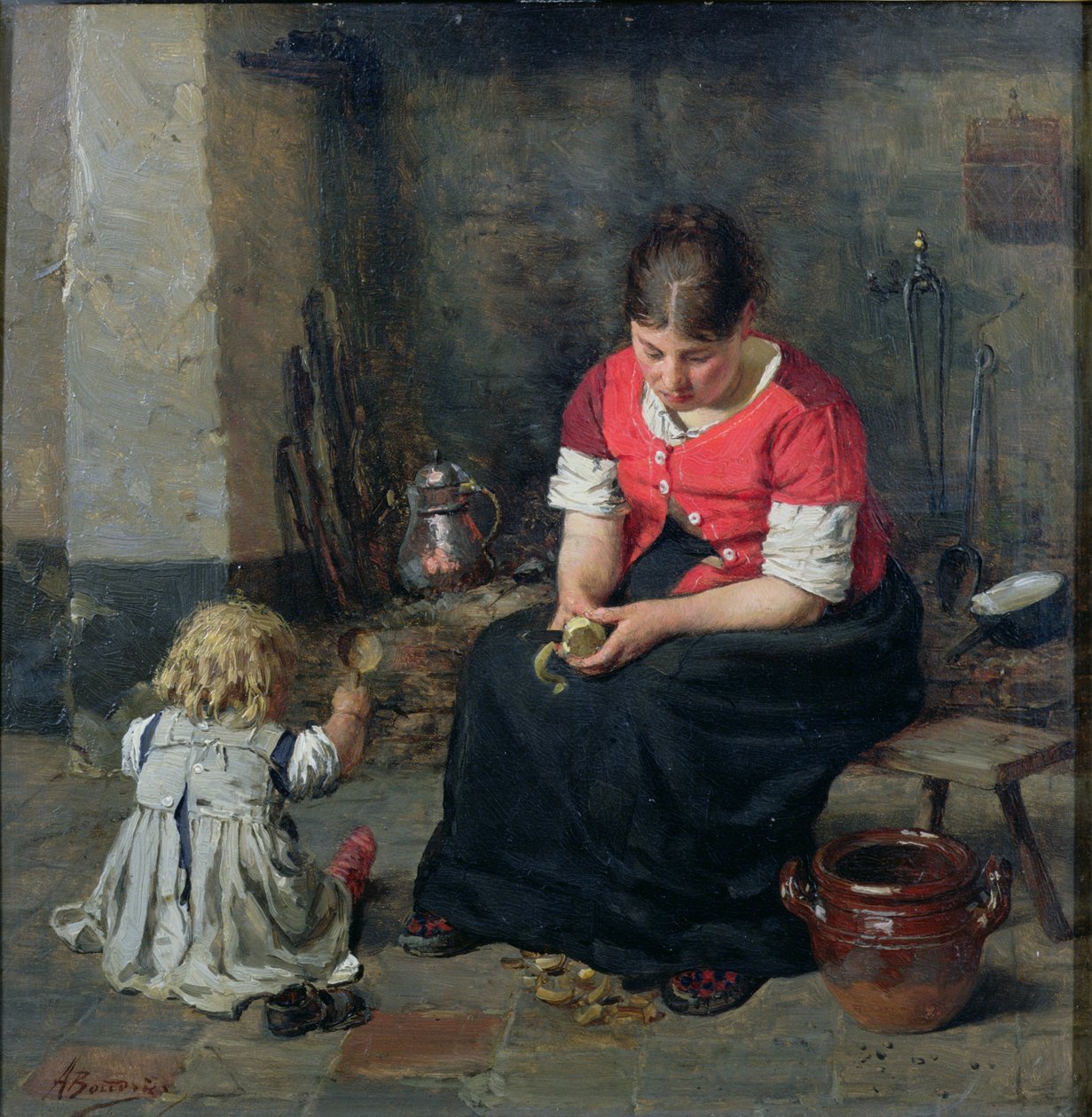 Preparando vegetales de Alois Boudry