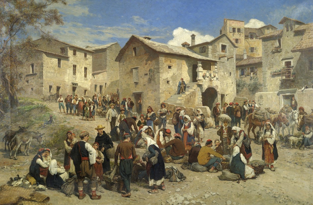 Mercado en Sarajevo de Alois Schonn