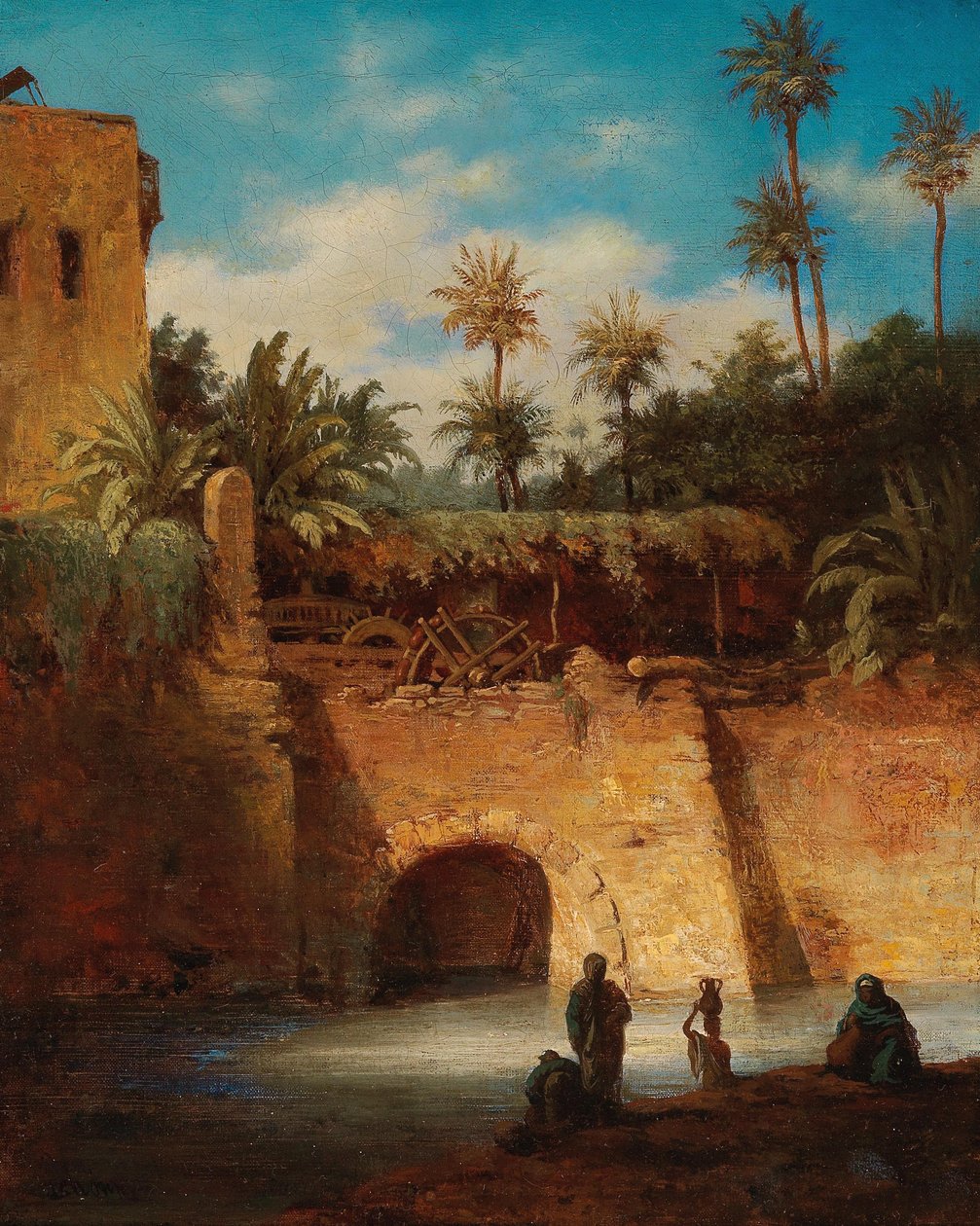 Portadores de agua junto al molino de Alois Schonn