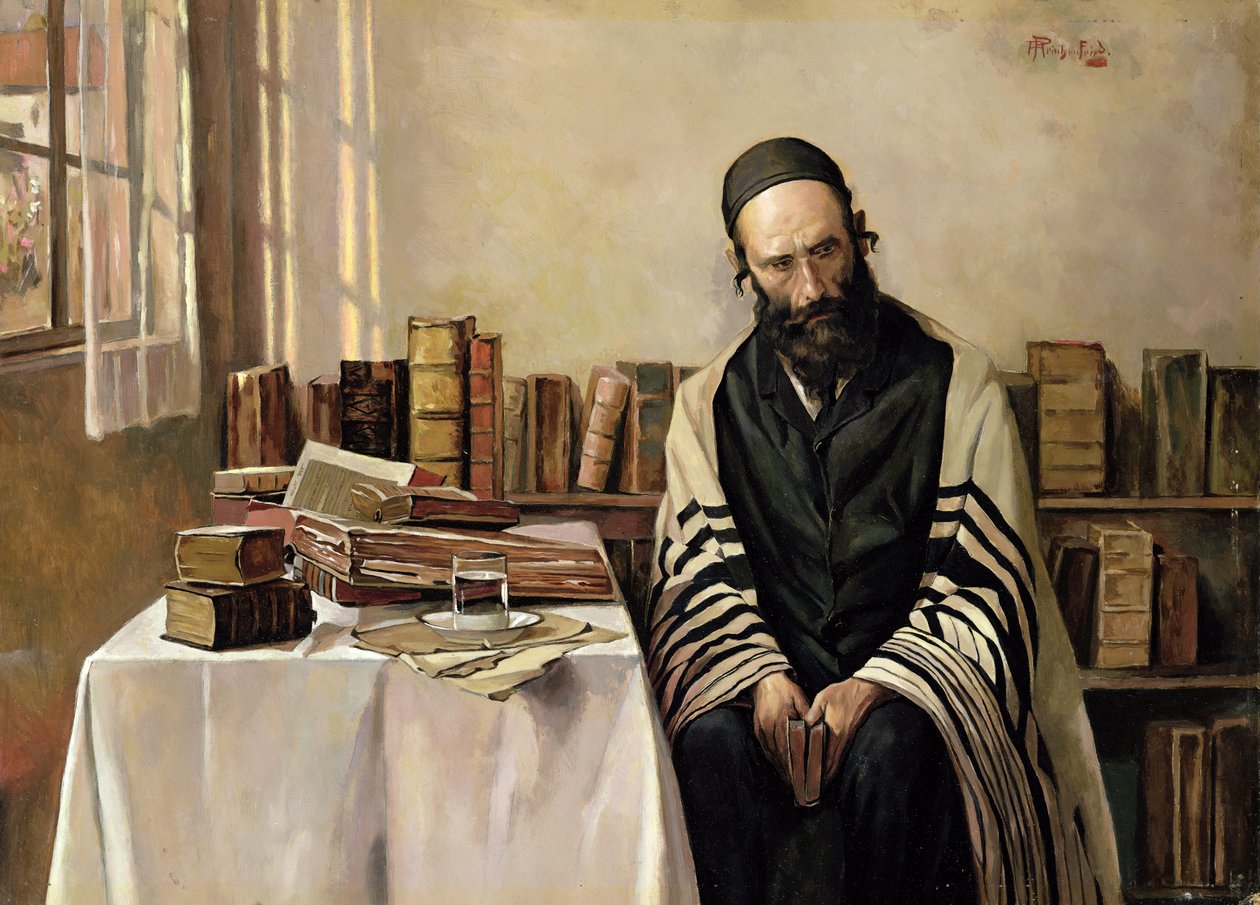 Un rabino en su estudio de Alois Heinrich Priechenfried