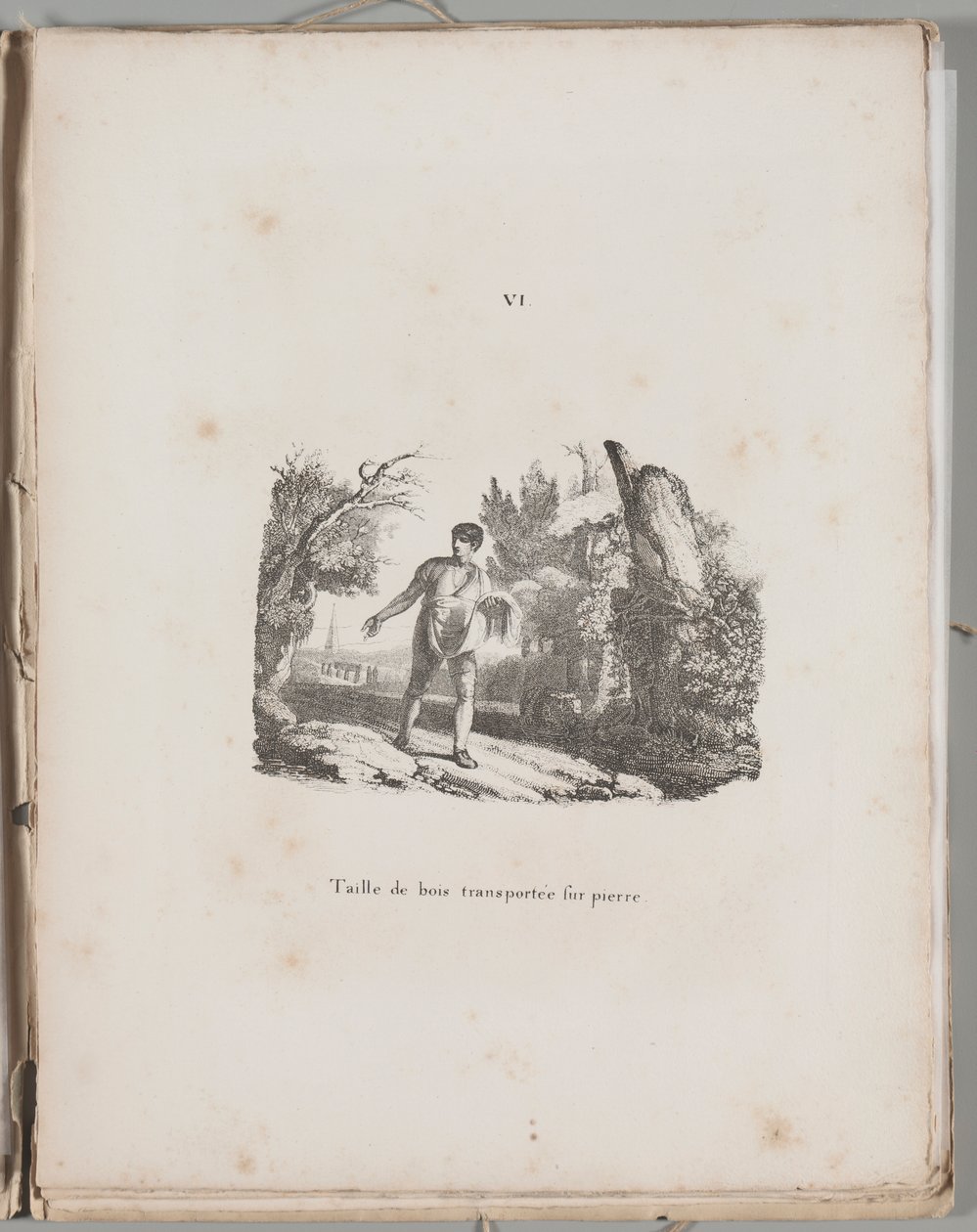 Arte de la Litografía: Traslado de un Grabado en Madera, Plancha VI de Alois Senefelder