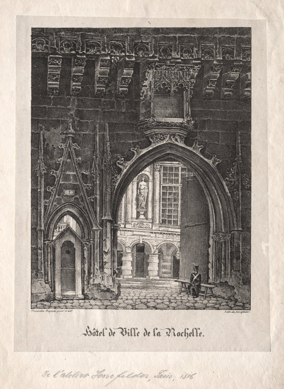 Hotel de Ville de la Rochelle, Francia de Alois Senefelder