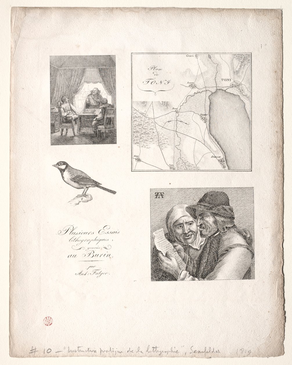 El arte de la litografía: Cuatro temas después de Falger de Alois Senefelder