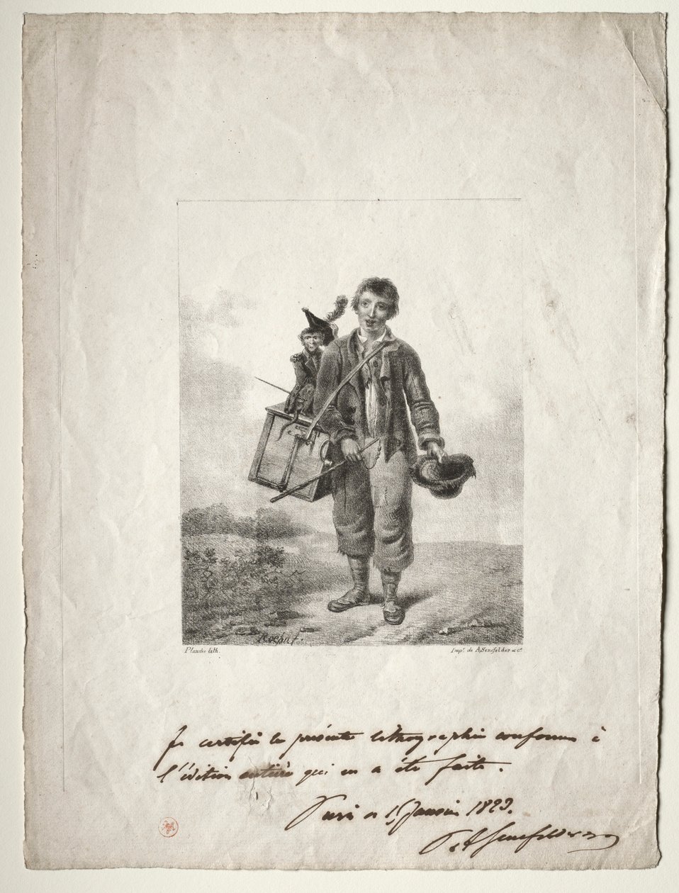 Niño organillero de Alois Senefelder