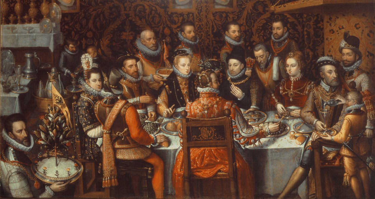 El banquete de los monarcas, c.1579 de Alonso Sánchez Coello
