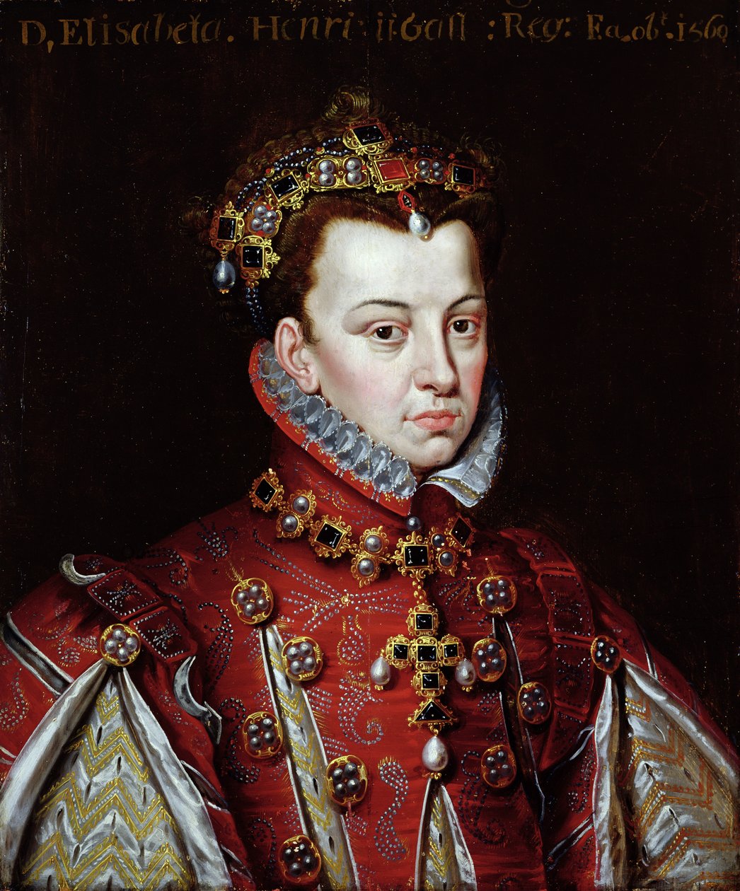 Retrato de Isabel de Valois (1545-68) Reina de España de Alonso (studio of) Sanchez Coello