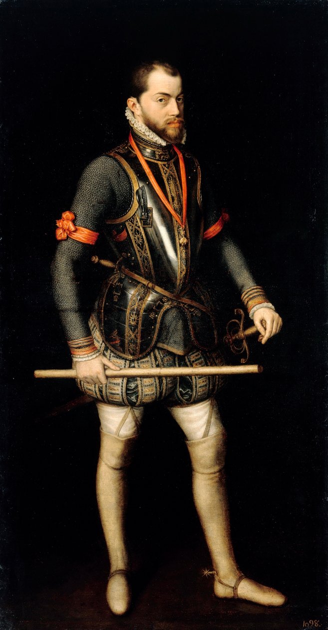 Retrato de Felipe II (1527-1598), Rey de España y Portugal de Alonso Sánchez Coello