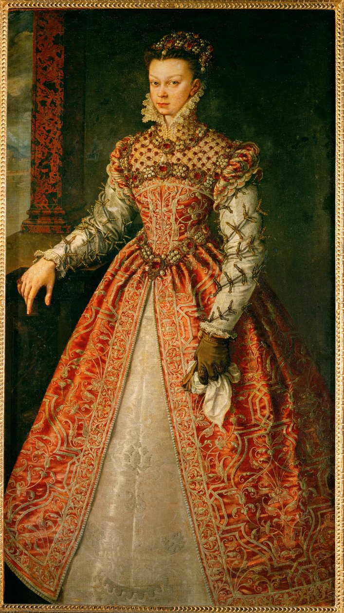 Isabel de Valois, hija de Enrique II y Catalina de Médicis ... (pintura sobre lienzo) de Alonso Sánchez Coello