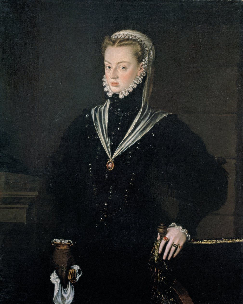 Español: Retrato de doña Juana de Austria, princesa de Portugal Retrato de doña Juana de Austria, princesa de Portugal de Alonso Sánchez Coello