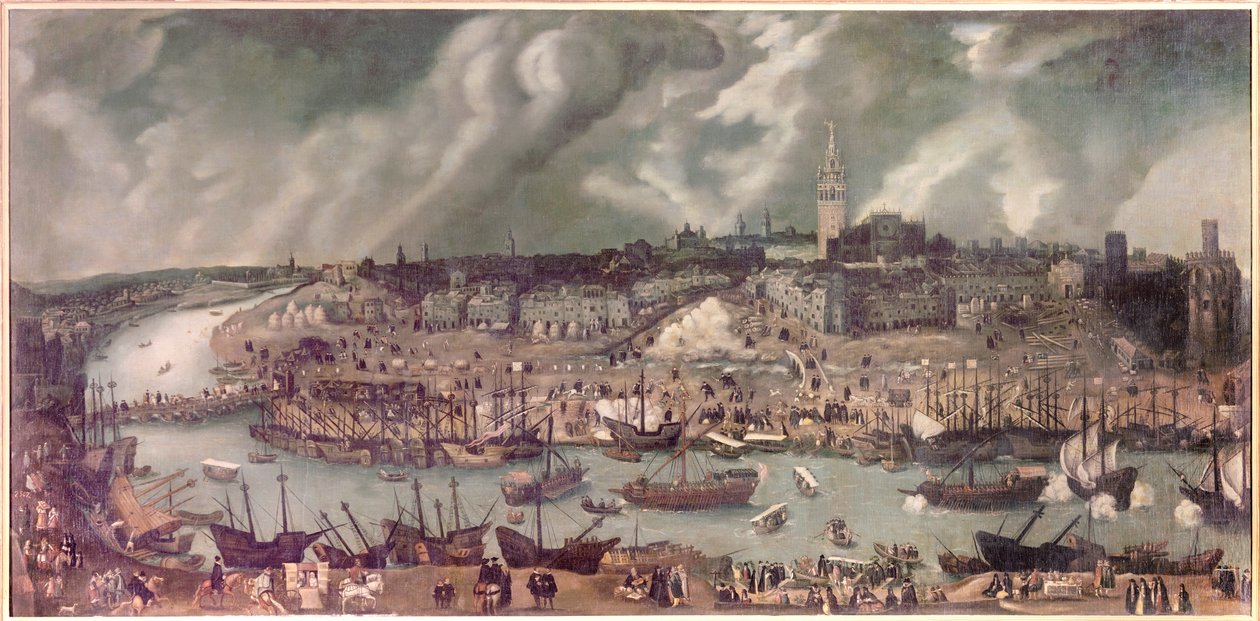 Vista de la ciudad de Sevilla (España) de Alonso Sánchez Coello