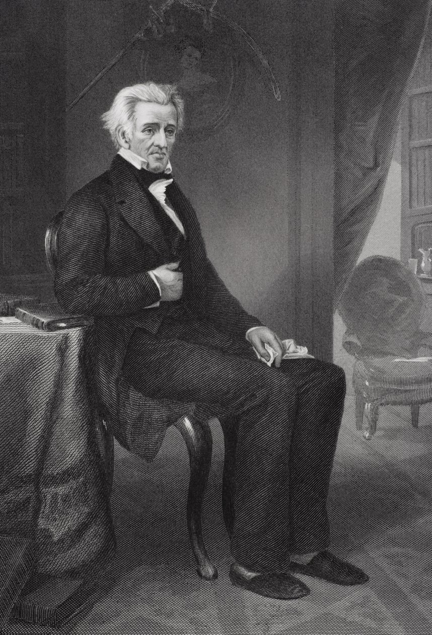 Andrew Jackson (1767-1845) 7º Presidente de los Estados Unidos de Alonzo Chappel