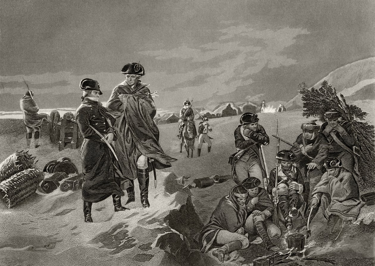 George Washington y La Fayette en Valley Forge, de 