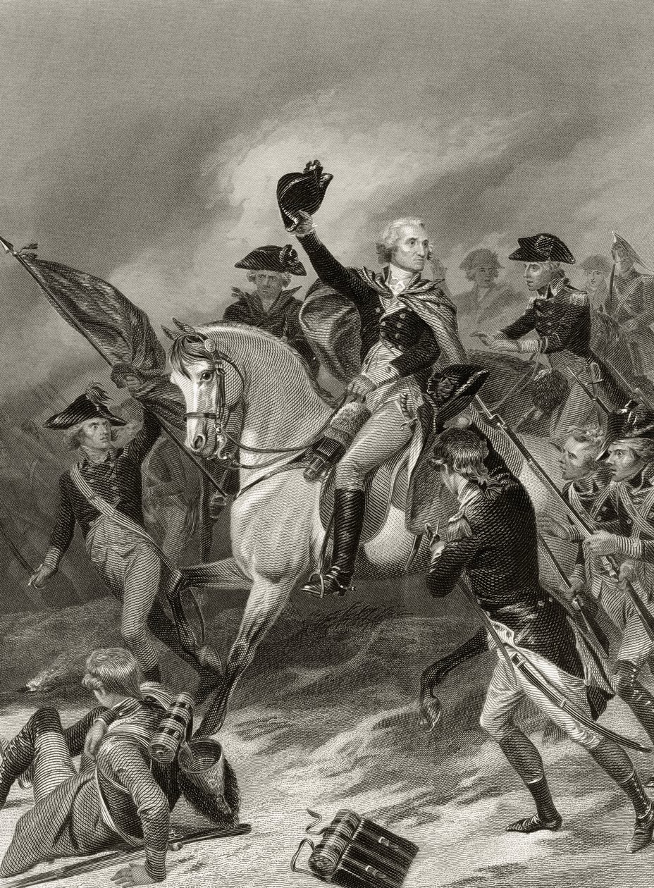 George Washington en la Batalla de Princeton, 3 de enero de 1777, de 