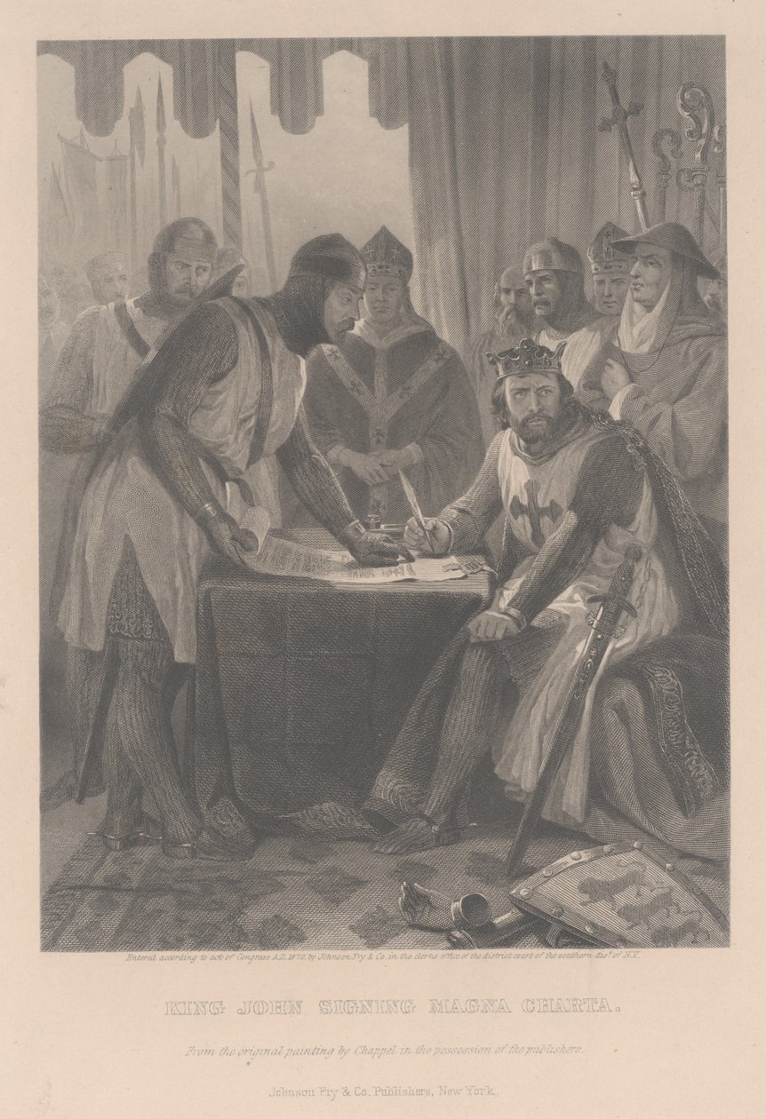 Juan, Rey de Inglaterra, 1870 de Alonzo Chappel