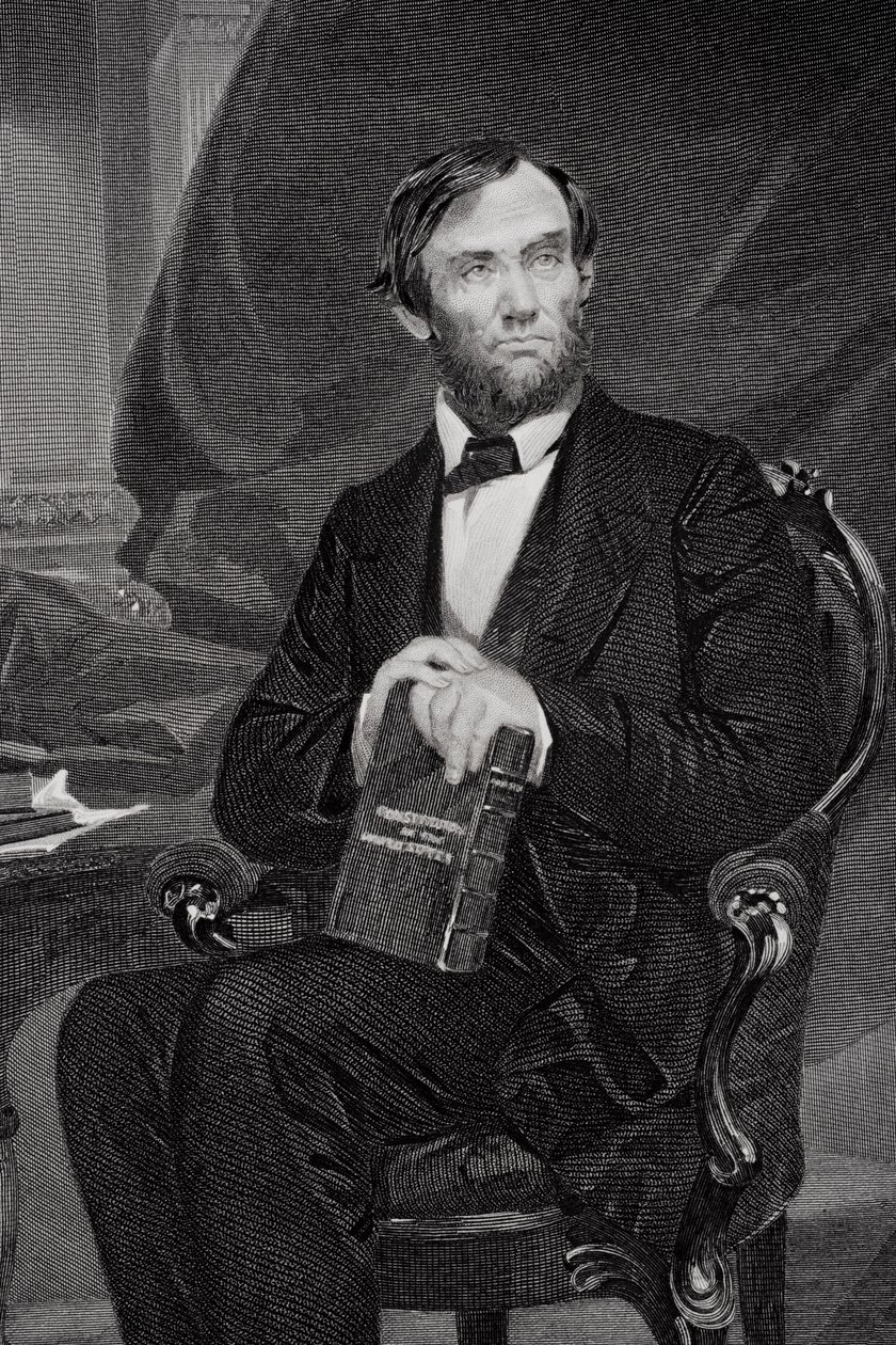 Retrato de Abraham Lincoln (1809-65) (detalle) de Alonzo Chappel