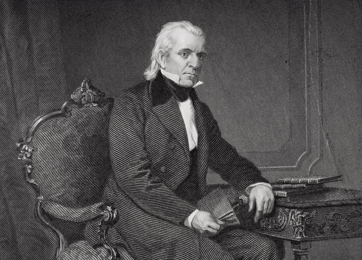 Retrato de James Knox Polk (1795-1849) (detalle) de Alonzo Chappel
