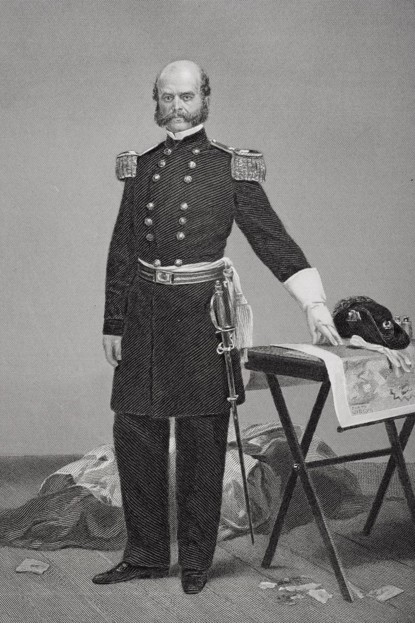 Retrato del General de División Ambrose Everett Burnside de Alonzo Chappel