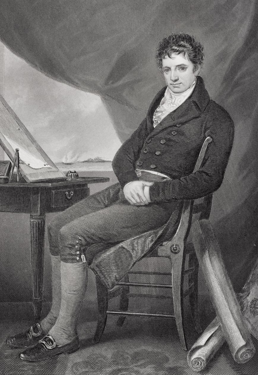 Retrato de Robert Fulton (1765-1815) de Alonzo Chappel