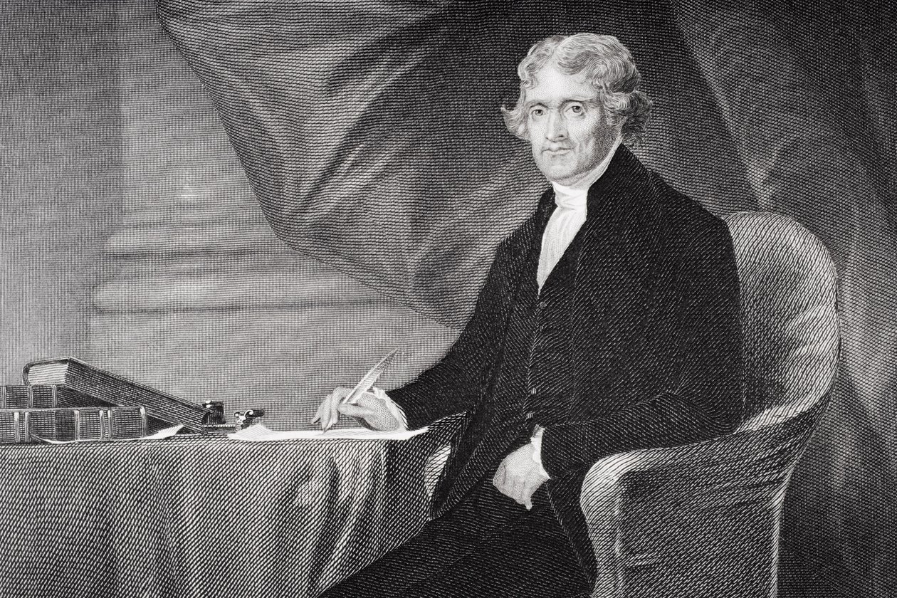 Retrato de Thomas Jefferson (1743-1826) (detalle) de Alonzo Chappel