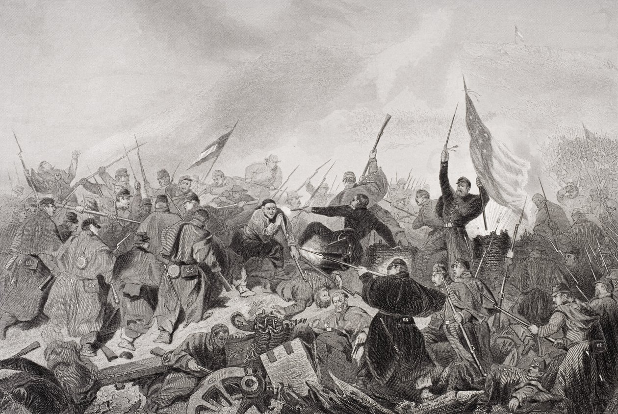 La captura de Fort Donelson, Dover, Tennessee 1862 de Alonzo Chappel