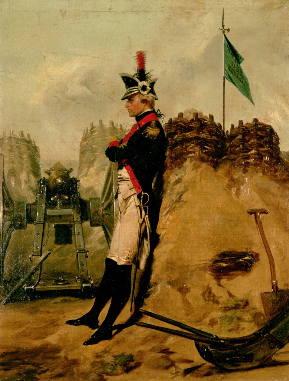 Alexander Hamilton (1757-1804) con el uniforme de la Artillería de Nueva York de Alonzo Chappel