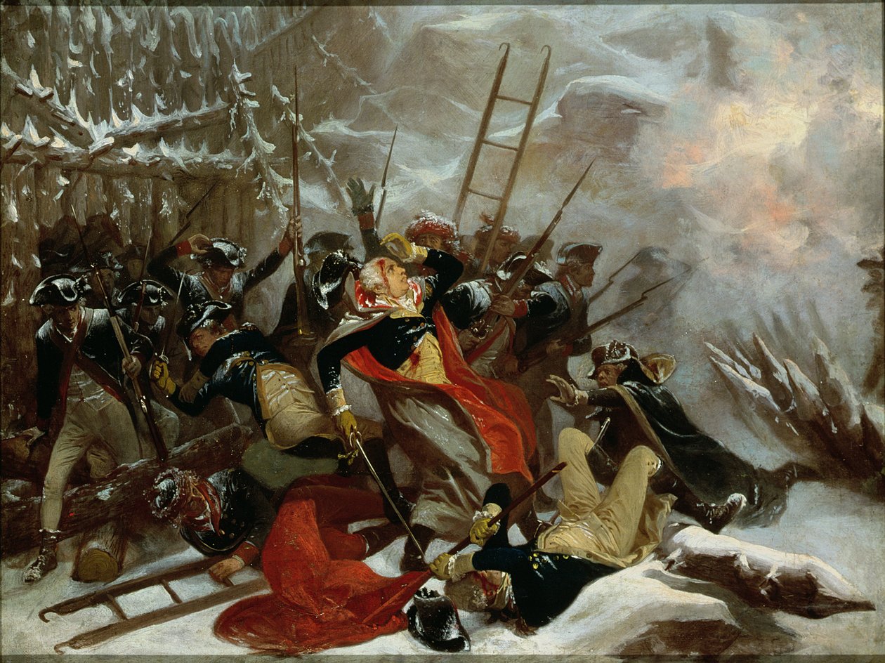 Muerte del General Richard Montgomery el 31 de diciembre de 1775 de Alonzo Chappel
