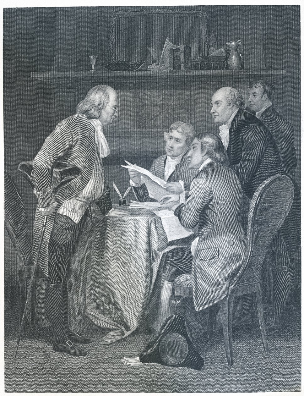 Redacción de la Declaración de Independencia en 1776, 1859 de Alonzo Chappel