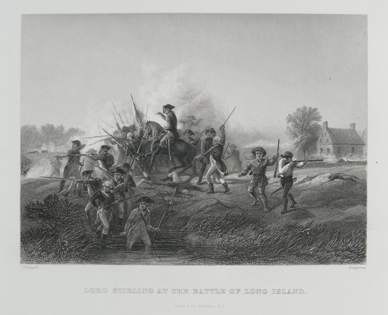 Lord Stirling en la Batalla de Long Island, 1776 de Alonzo Chappel