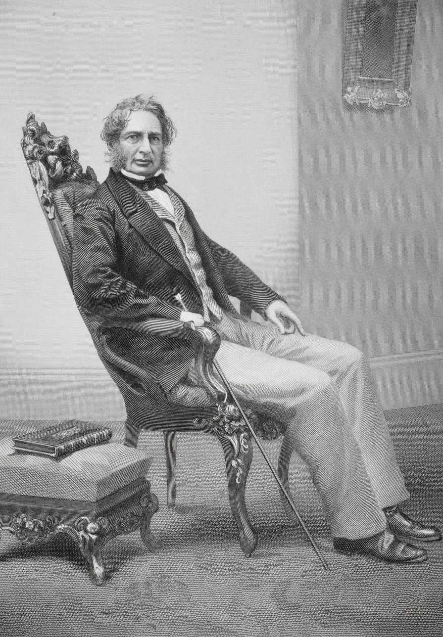 Retrato de Henry Wadsworth Longfellow (1807-82) de Alonzo Chappel