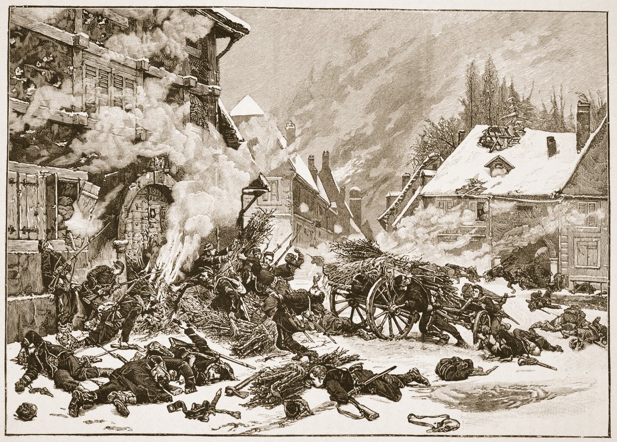 Un incidente en la Batalla de Villersexel, ilustración de 