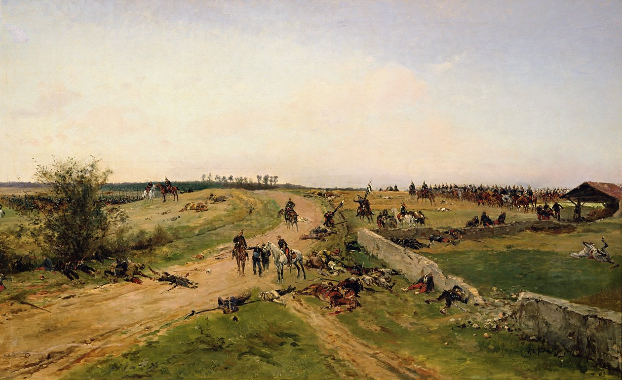 Escena de la guerra franco-prusiana de Alphonse Marie de Neuville