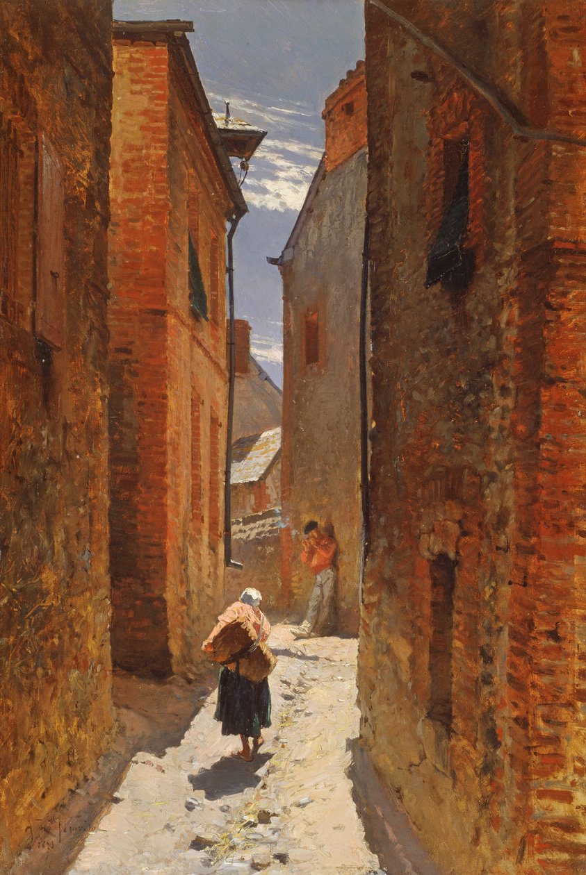 Calle en el Casco Antiguo de Alphonse Marie de Neuville