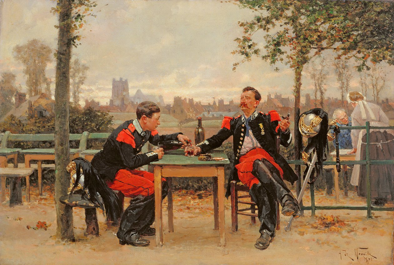 El banquete del comandante, 1875 de Alphonse Marie de Neuville