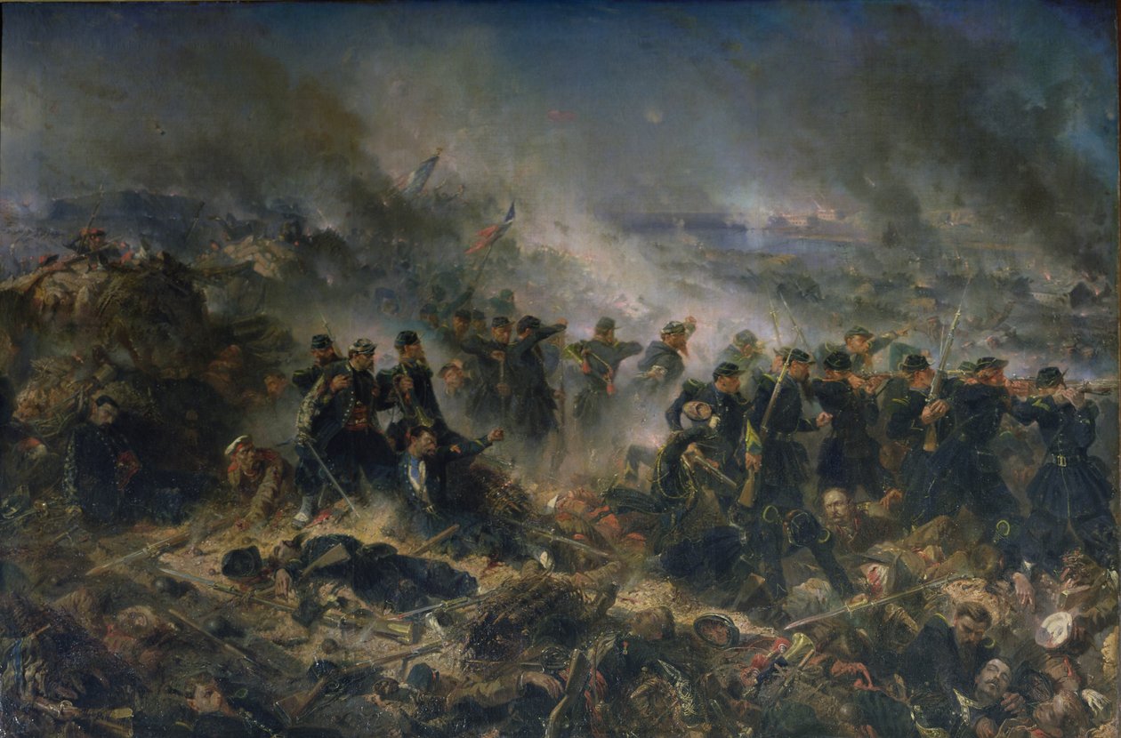 La Batería Gervais en el Sitio de Sebastopol, 18 de junio de 1855 de Alphonse Marie de Neuville