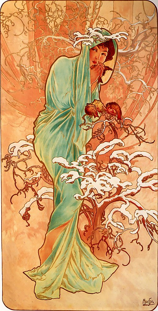 Invierno de Alphonse Mucha