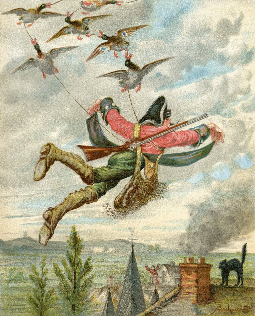 Levantado de la tierra por patos, de 