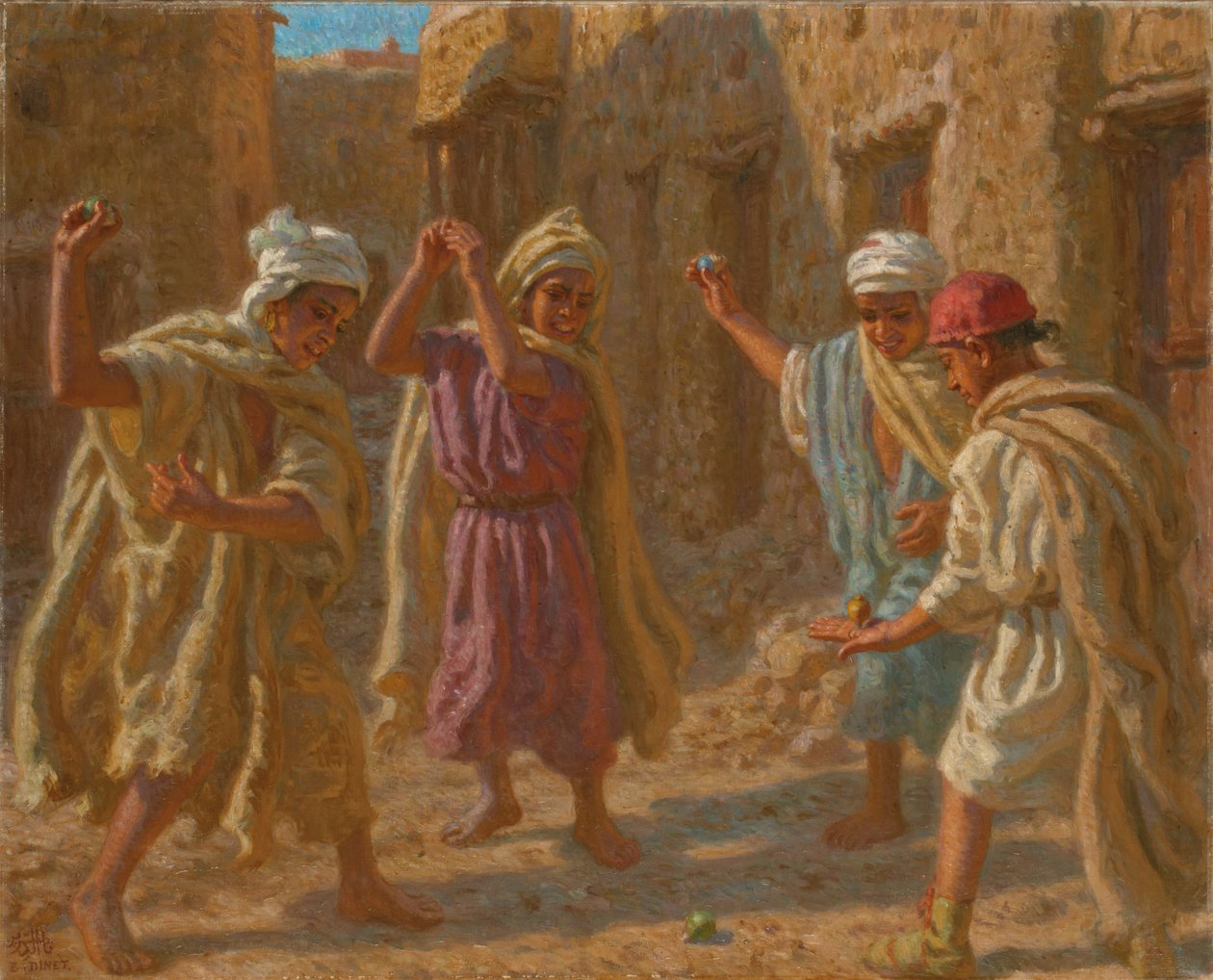 Juego de trompos de Alphonse Etienne Dinet