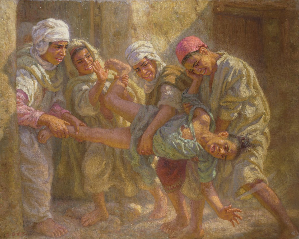 Saliendo de la Escuela Coránica de Alphonse Etienne Dinet
