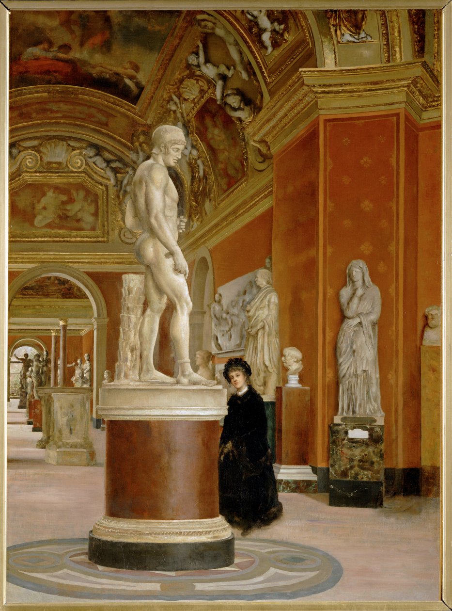 Vista de la rotonda de Marte y de la sala de Mecenas del Louvre ... de Alphonse Hirsch