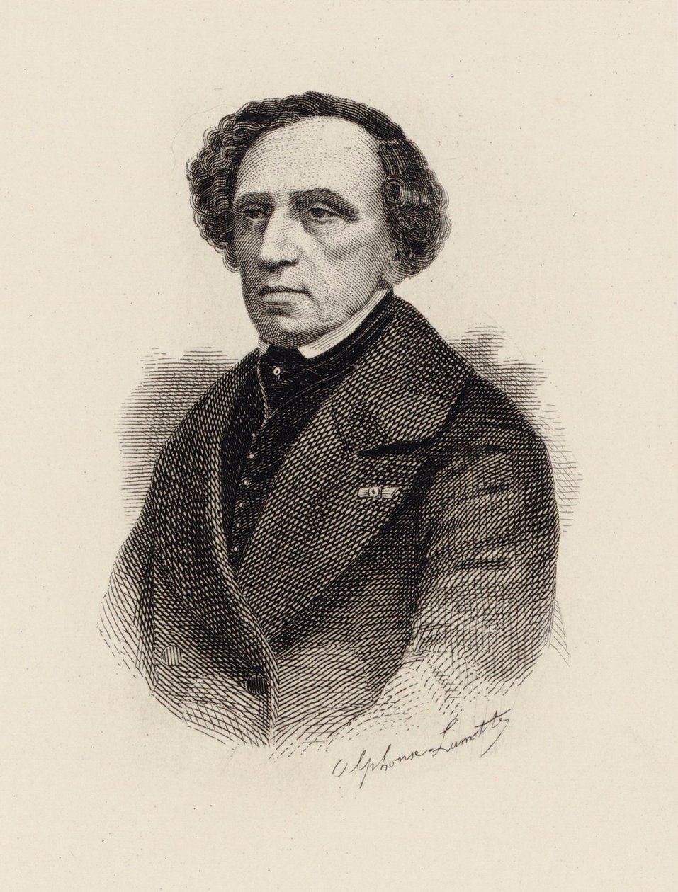Retrato del compositor Giacomo Meyerbeer 1791-1864, 1875 de Alphonse Lamotte