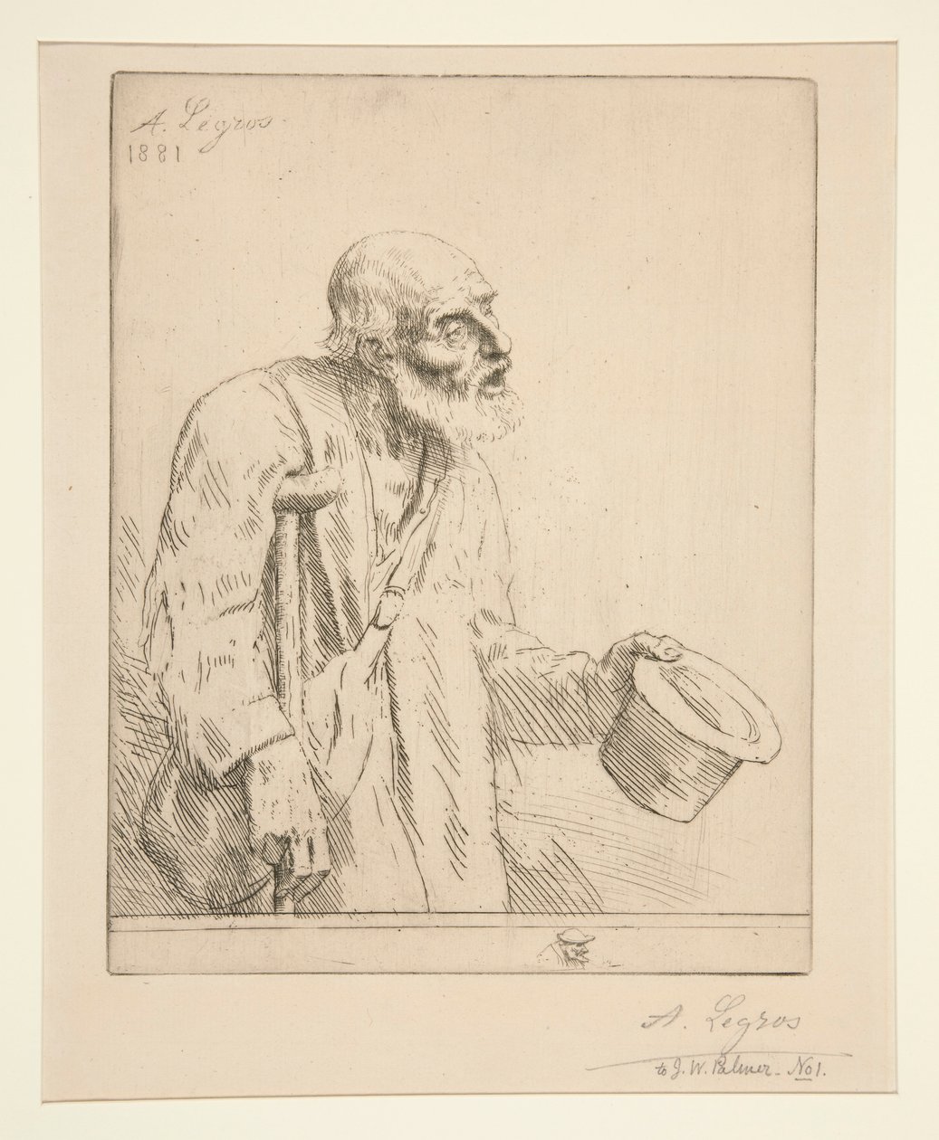 Mendiga con muletas de Alphonse Legros