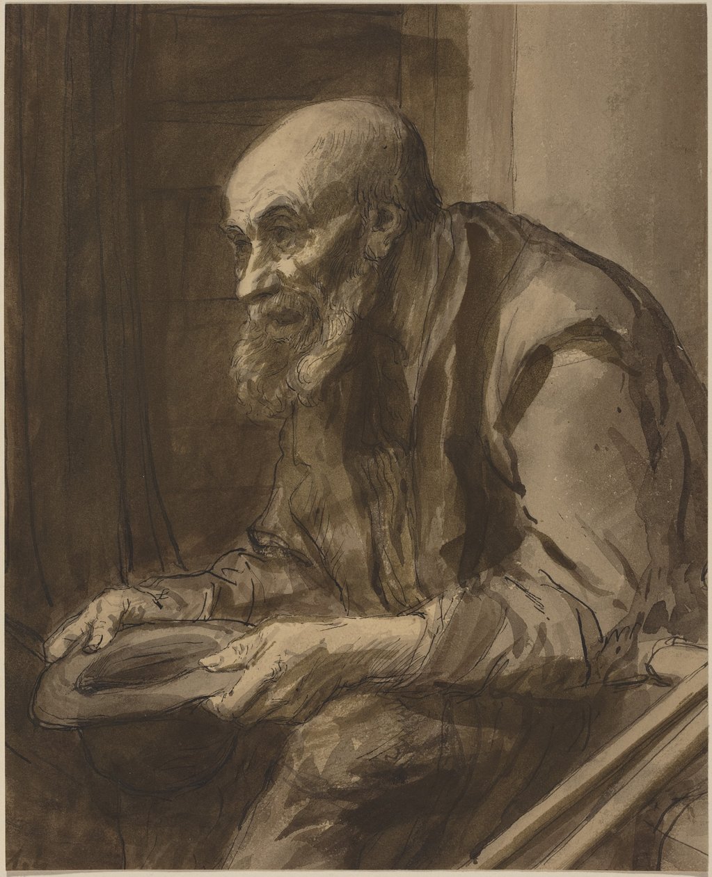 Mendigo con muletas de Alphonse Legros