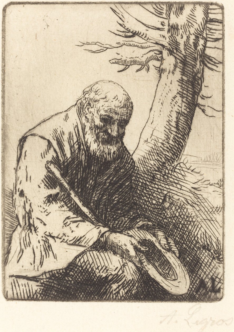 Mendigo con sombrero en mano (Mendiant avec son chapeau à la main) de Alphonse Legros