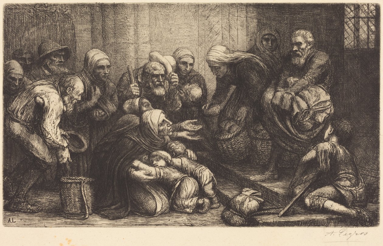 Mendigos de Bruselas (Los mendigos de Brujas) de Alphonse Legros