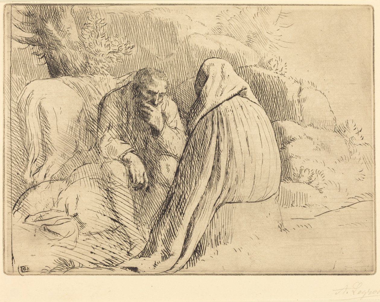Bohemien Encampment (Campamento de bohemios) de Alphonse Legros