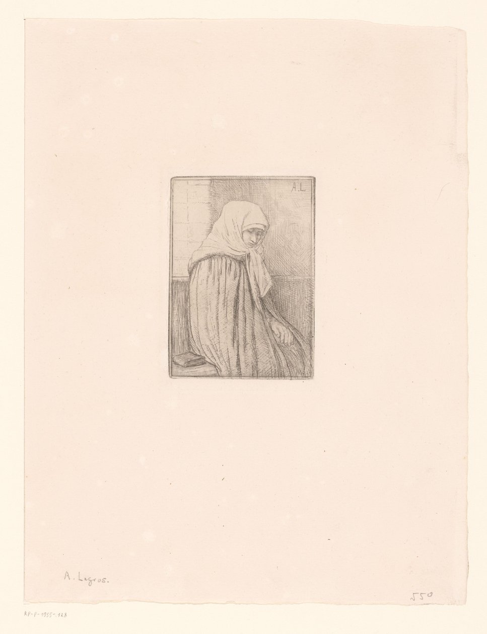 Mujer bretona con velo de Alphonse Legros