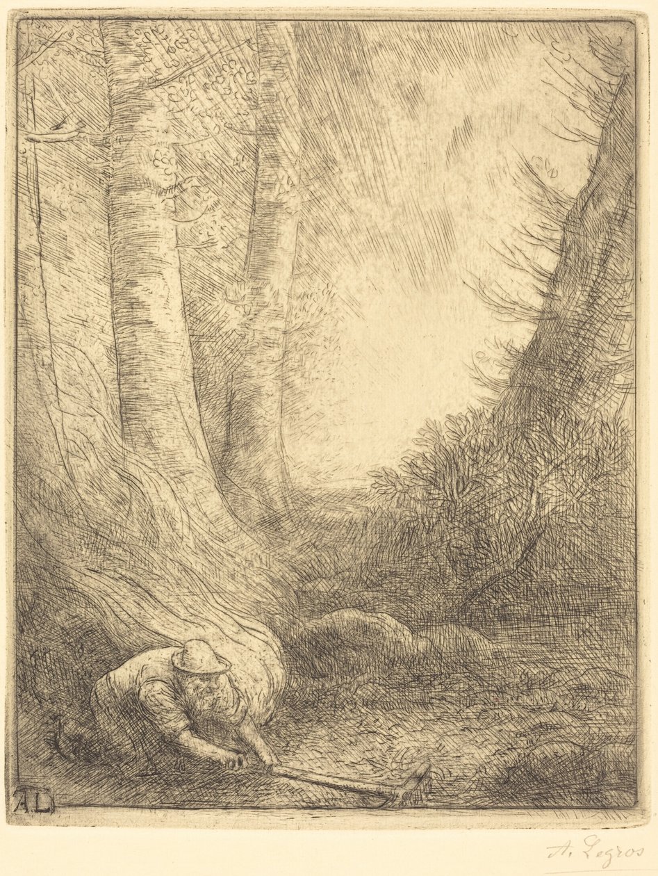 Burning the Grasses (El quemador de hierbas) de Alphonse Legros