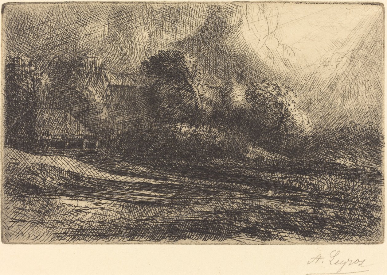 Chailli visto en una tormenta de Alphonse Legros