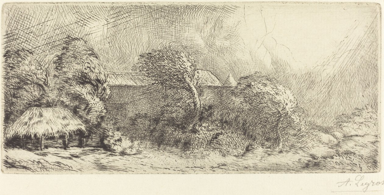 Chailli visto en una tormenta Chailli: Efecto de tormenta de Alphonse Legros